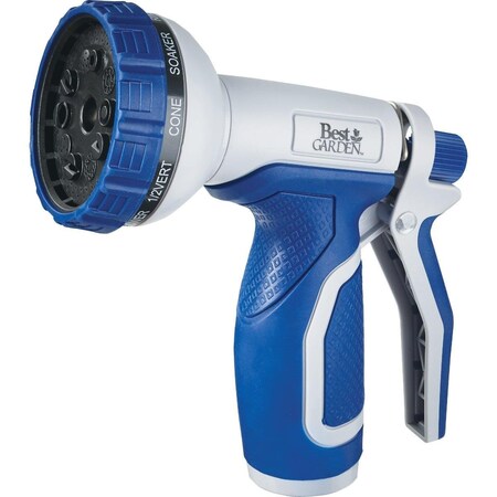Best Garden Plastic 10-Pattern Nozzle, Blue & Gray 55120